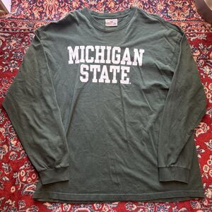 Vintage Michigan State Long Sleeve Tshirt Heavyweight Steve And Barry’s Size XXL